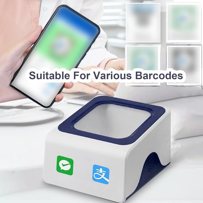 Mavis Laven Desktop Barcode Scanner Box Fast Decoding QR Code Payment Reader for Shops Supermarkets - Image 4